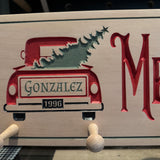 Merry Christmas Truck Stocking Holder